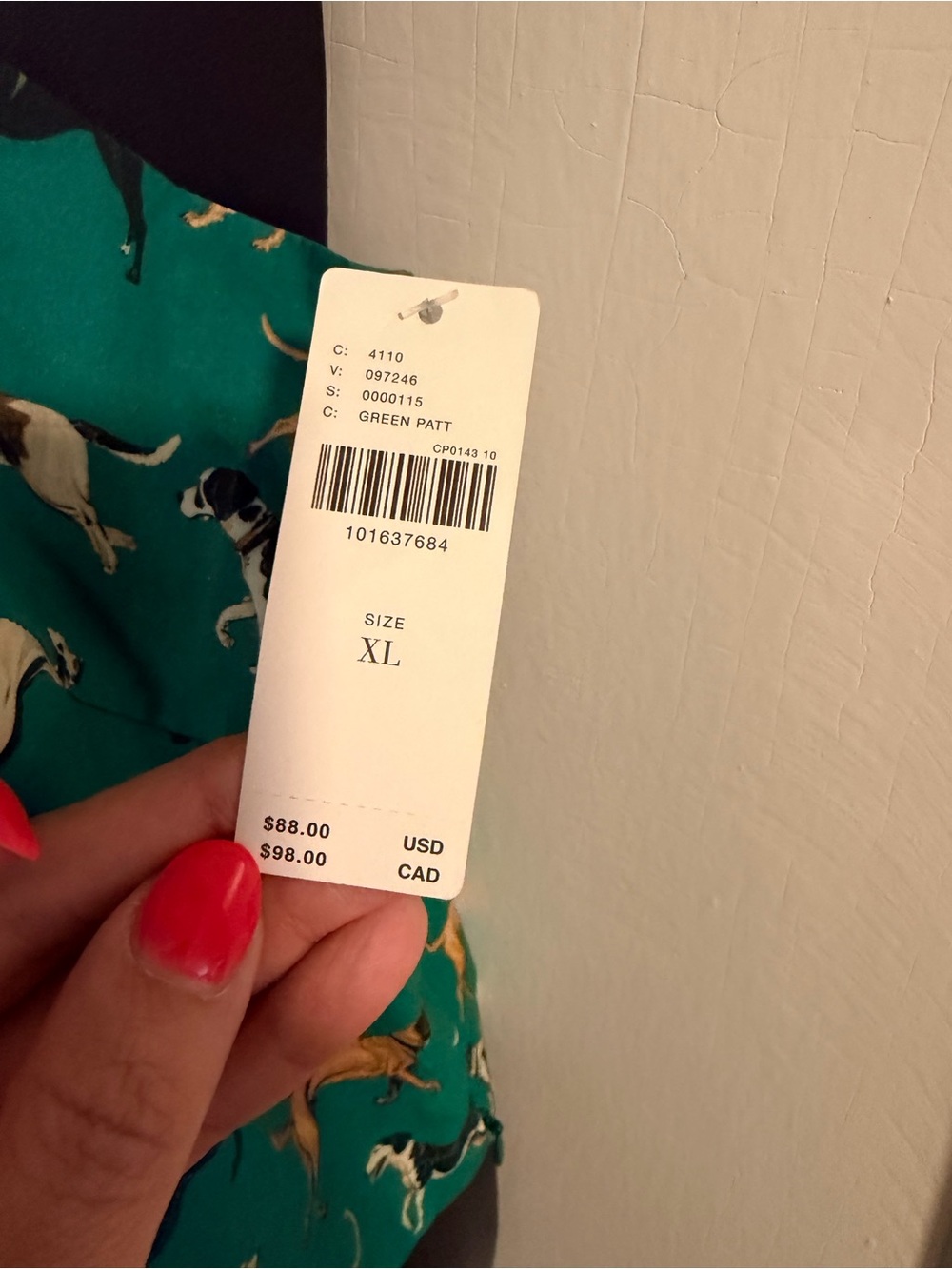 NWT Anthropologie Green Dog-Print Square Neck Tank - Picture 7 of 8